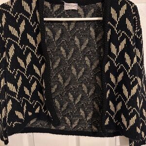 Black and Cream Patterned Women's Sweater